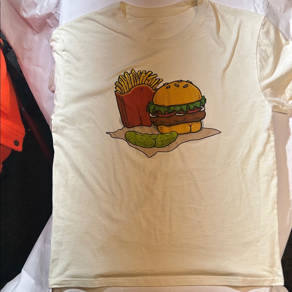 Butts On Things - Burger, Fries & Pickle Graphic Tee (Faded Tag)
